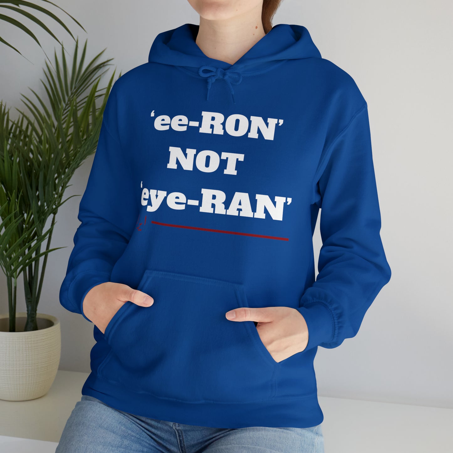 ایران -ee ron not eye ron Unisex Heavy Blend Hooded Sweatshirt