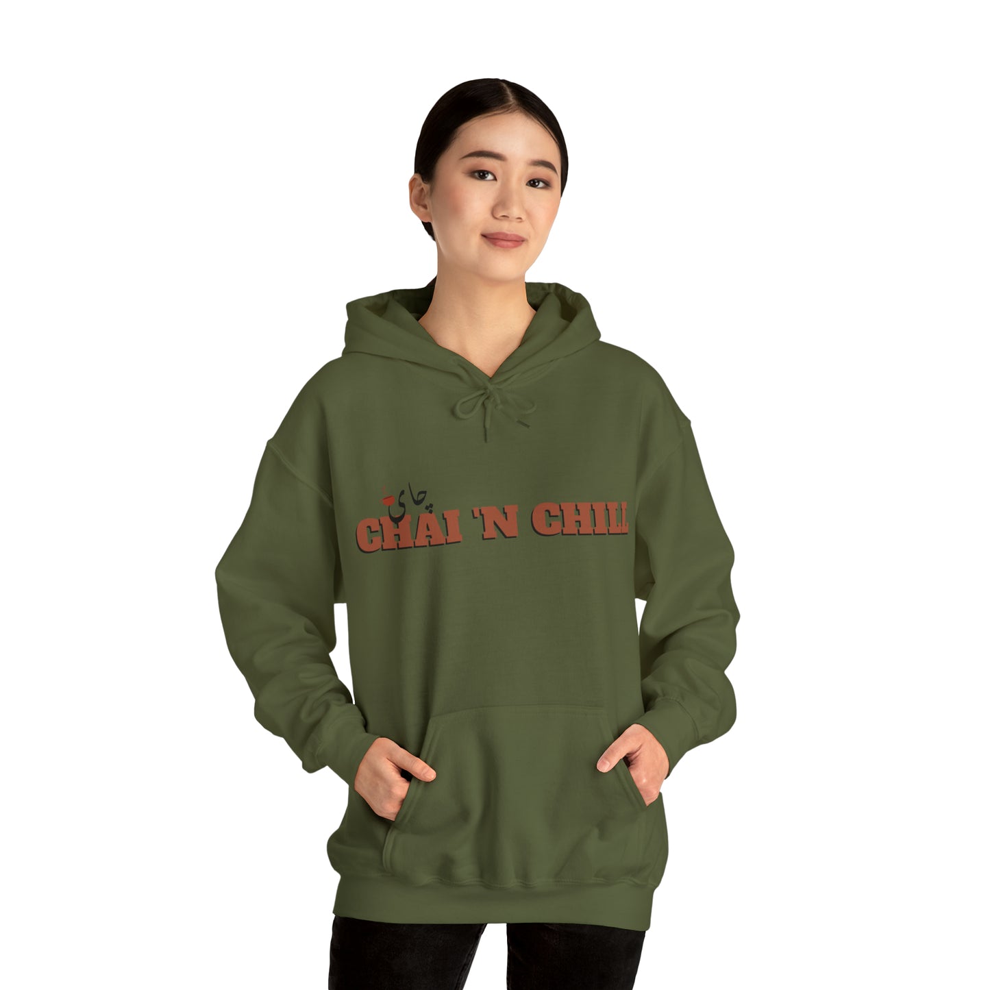 چای و چیل - Chai and Chill Unisex Heavy Blend Hooded Sweatshirt
