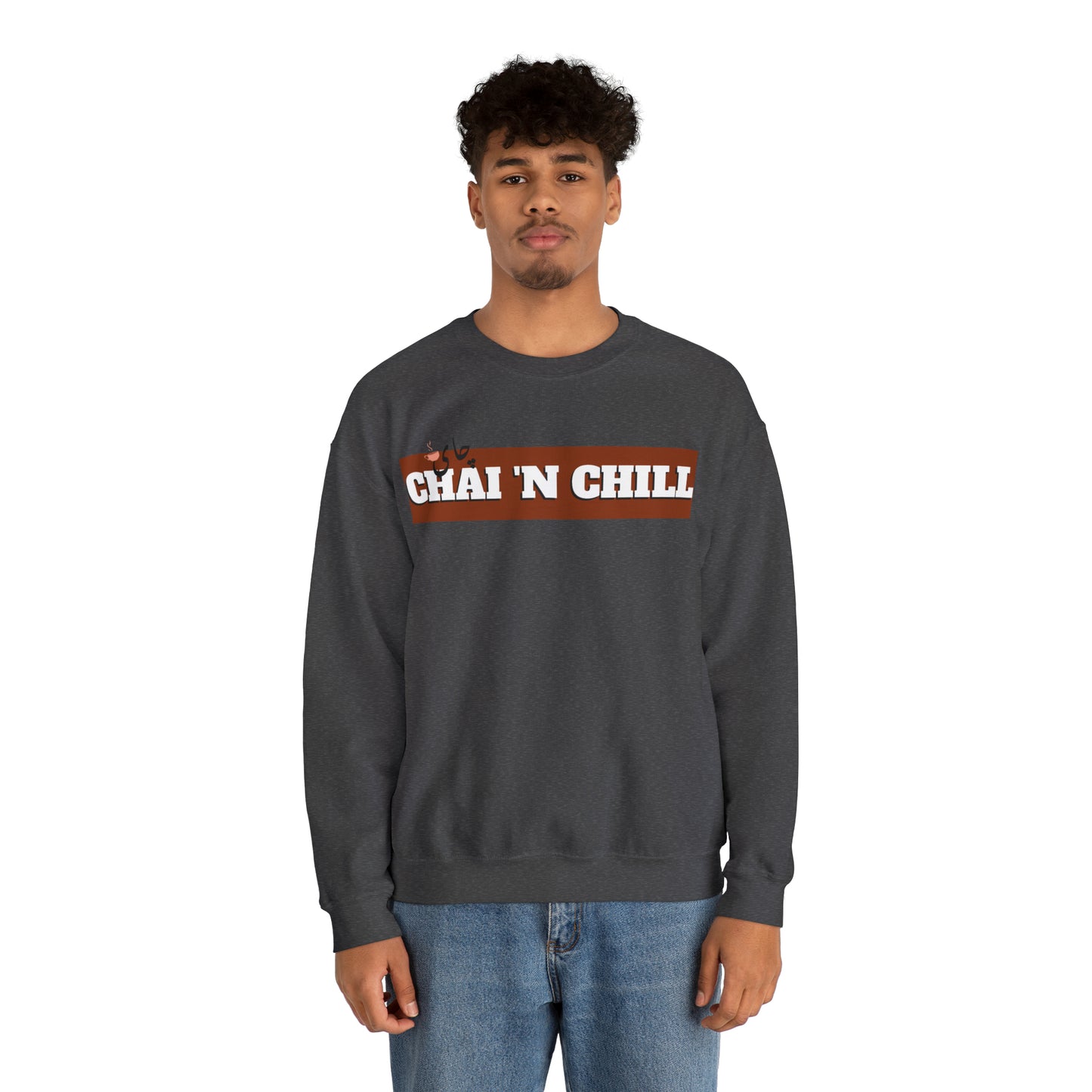 چای و چیل - Chai and Chill Unisex Heavy Blend Crewneck Sweatshirt